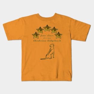 Rhodesian Ridgeback Five Stars Kids T-Shirt